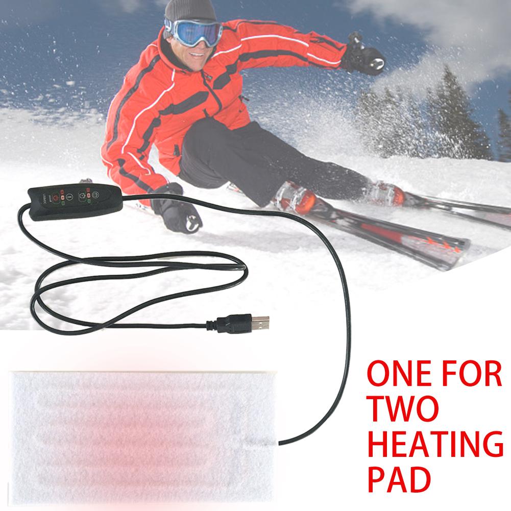 5V szybka poduszka elektryczna USB ubrania z włókna węglowego podgrzewane podkładki z przełącznikiem regulacji temperatury na plecy szyi ramiona brzuch ciepło