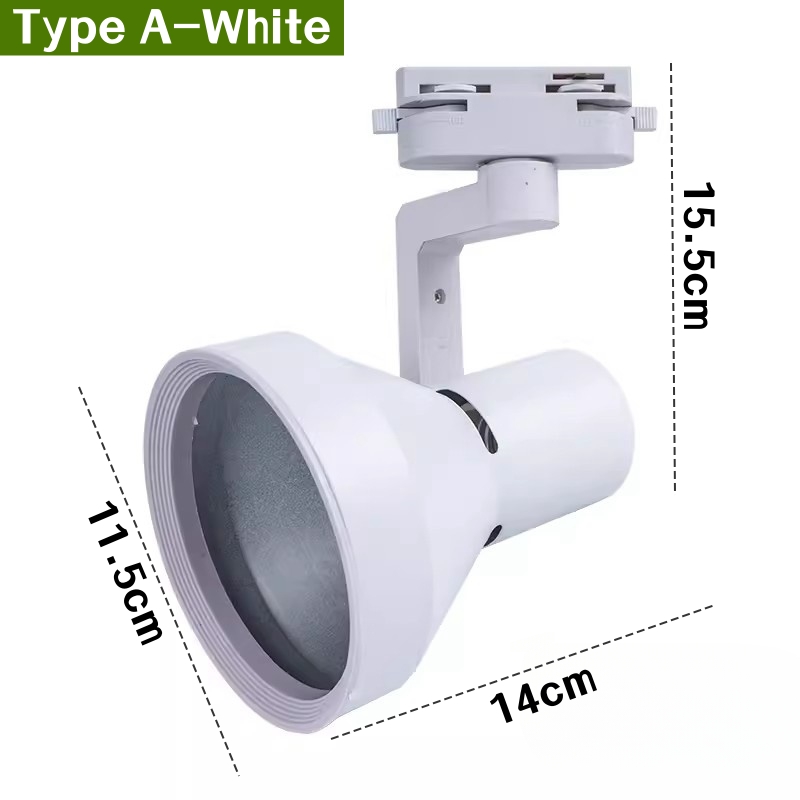 Par30 led e27 base de suporte de luz de pista 2 fios ferroviário lâmpadas de teto titular loja de roupas sala de estar soquete de holofote substituível: orange