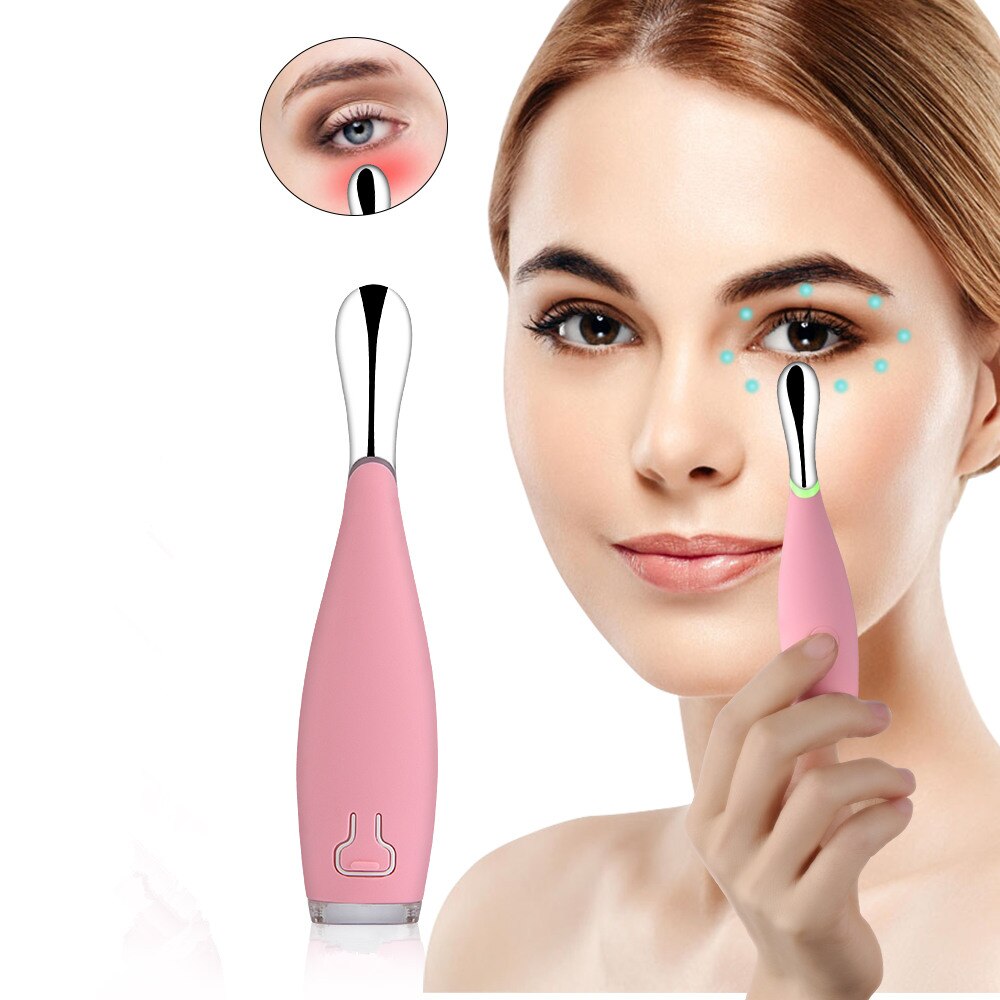 Verwarmde vibrerende oogmassage-staaf voor vrouwen verlicht donkere kringen, wallen, gezichtsverzorgingsapparaat, schoonheid valentijnsdag 25