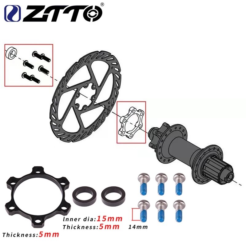 ZTTO-cambio de adaptador de buje Boost, arandela espaciadora de 6 pernos estándar, eje pasante de 15mm, 100x15 a 110x15 142x12 a 148x12 110 148