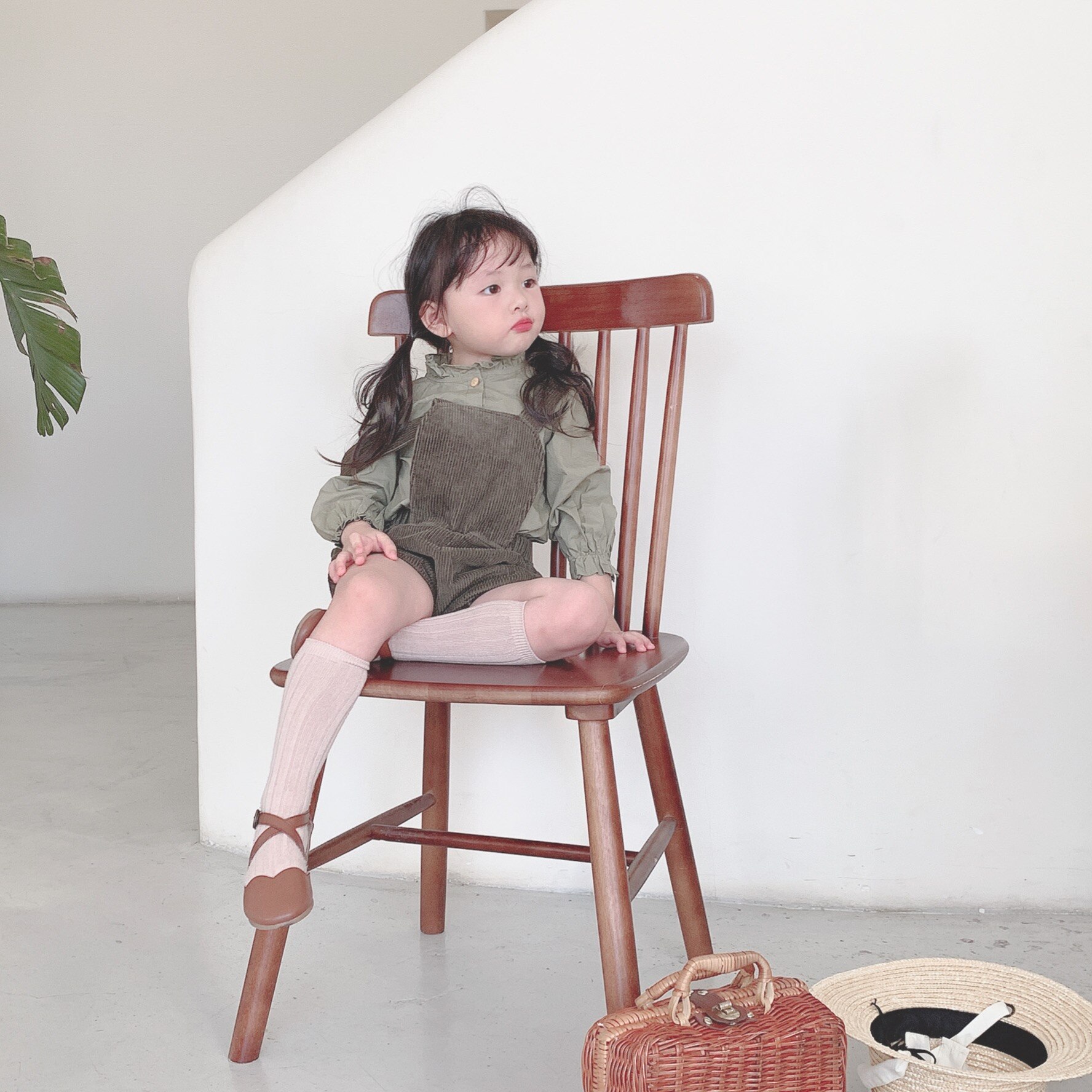 Hop flambant neuf automne hiver enfants salopette Gor garçons filles mignon velours côtelé pantalon bébé enfant vêtements