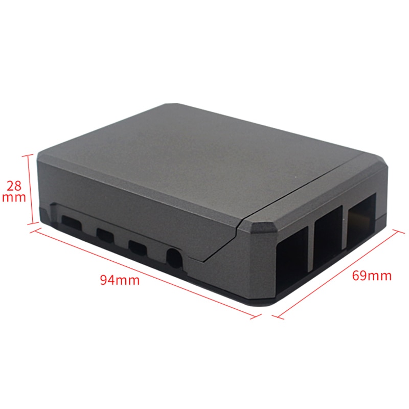 for Argon NEO for Raspberry Pi 4 Case Aluminum Metal Shell Sliding netic Cover Passive Cooling Silicon Heat Sink