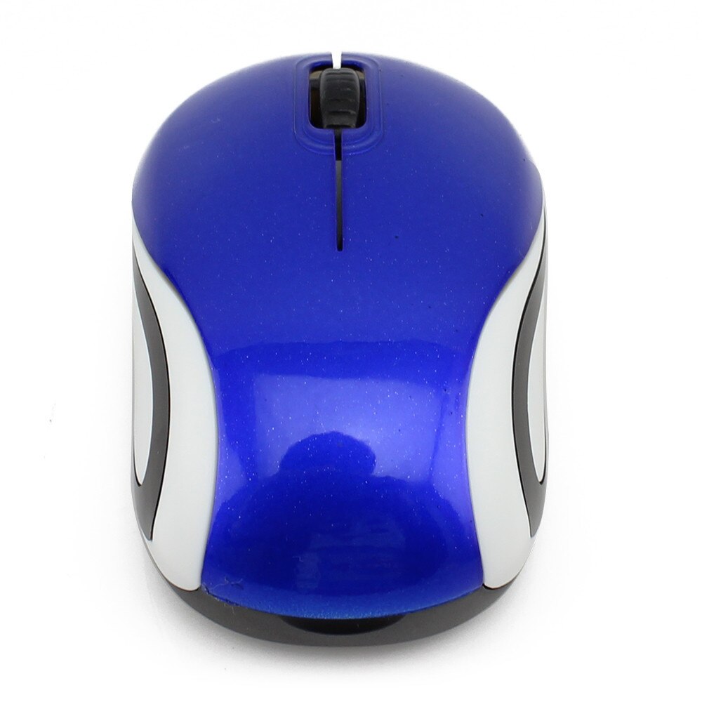 Draadloze Mini Muis Kids Computer Gaming Kleine Draagbare Mause 1600Dpi Optische Usb Ergonomische Usb Muizen Voor Pc Laptop: Blauw