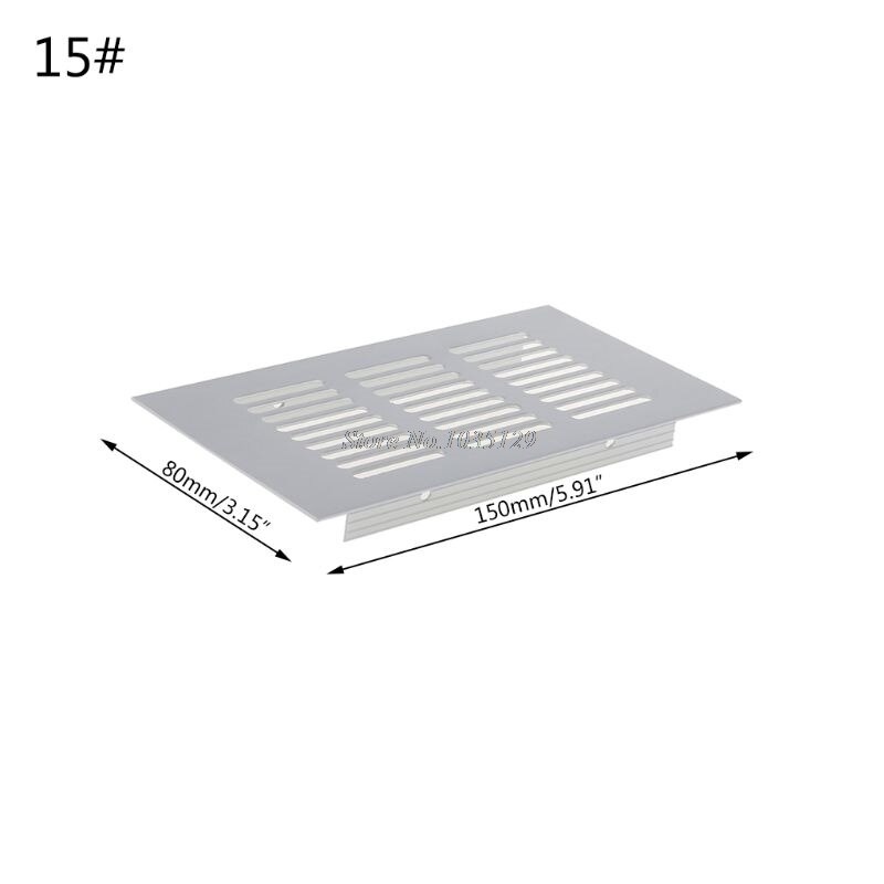 1pc aluminiumslegering lufthul perforeret plade ventilationsgitter: 15cm