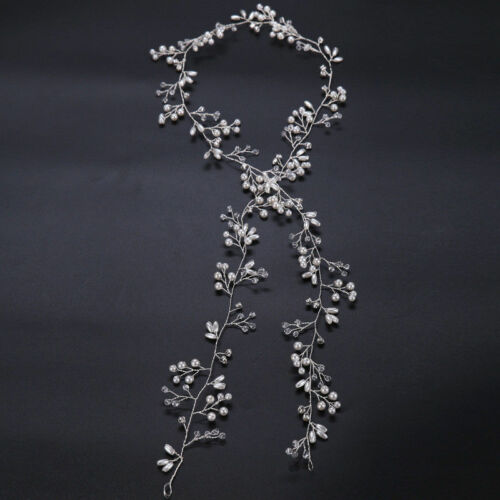 IYOU Kristallen Bruids Haar Wijnstok Groene Parel Bruiloft Hoofdband Strass Kralen Hoofddeksel Bruiden Bruidsmeisje Haaraccessoires voor Vrouwen