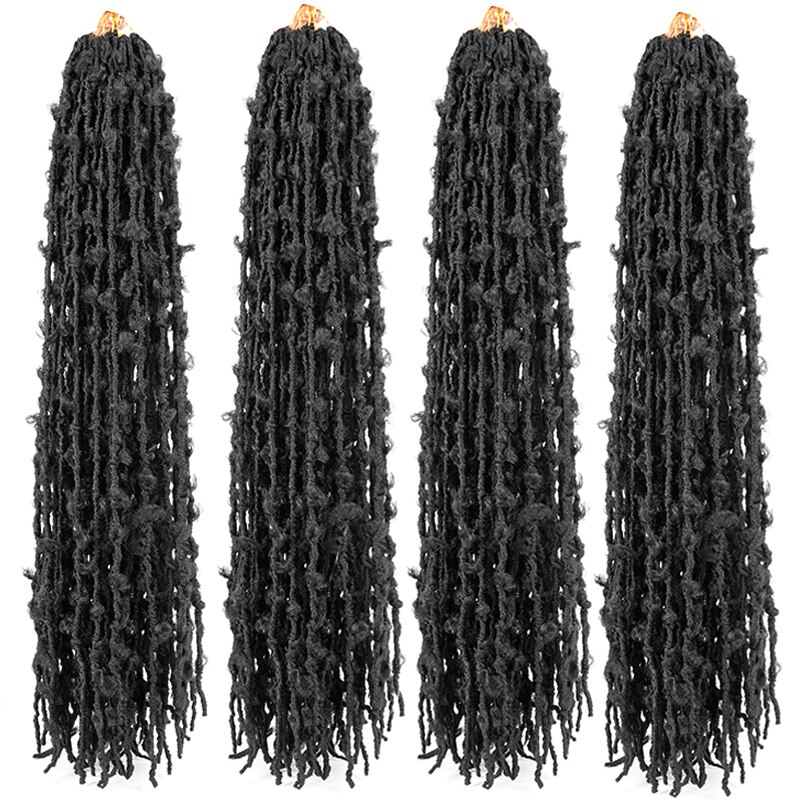 Trecce a forma di farfalla da 36 pollici dreadlocks finti capelli all'uncinetto trecce finte preposte