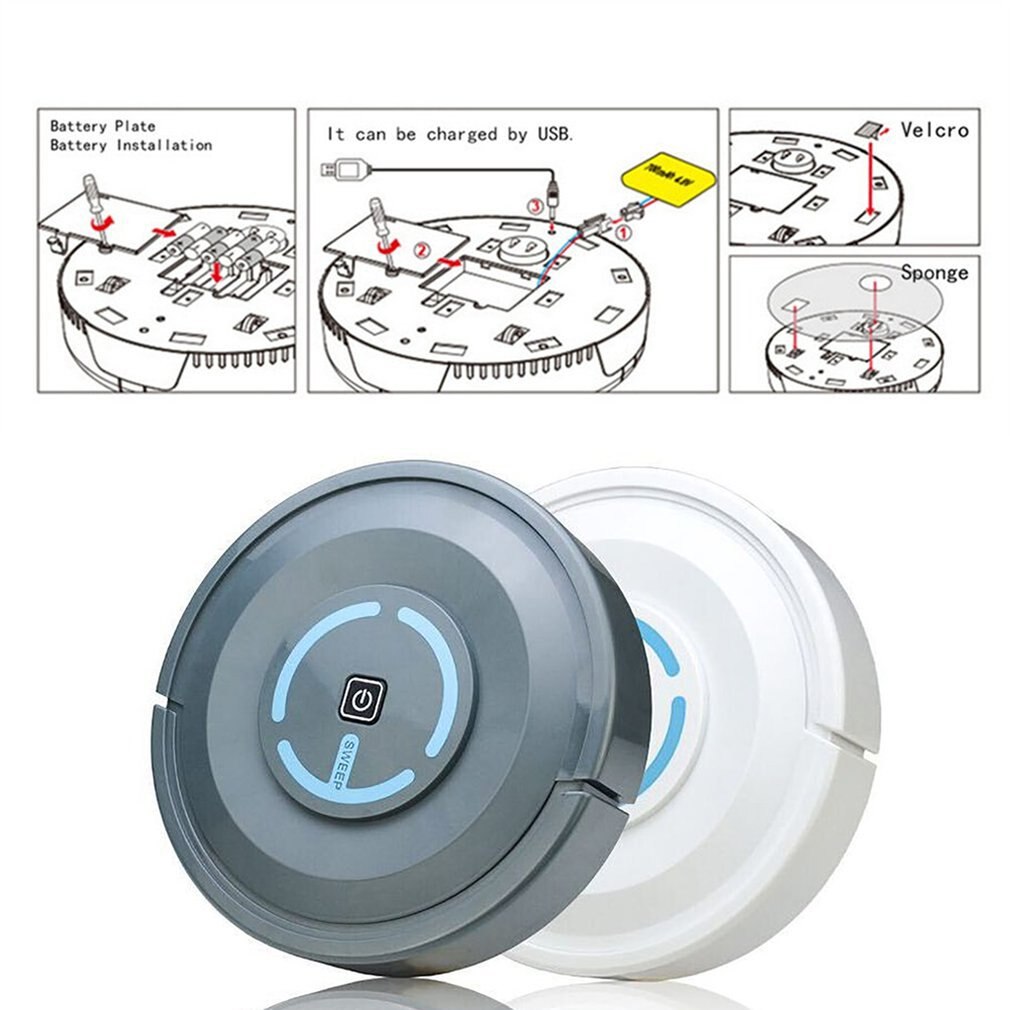 Intelligent Sweeping Robot Household Hair Cleaner Rechargeable Automatic Cleaning Machine Automatic Steering