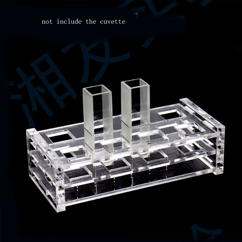 1pc plastic Plexiglass cuvette holder rack 751 10/20/30/40/50mm