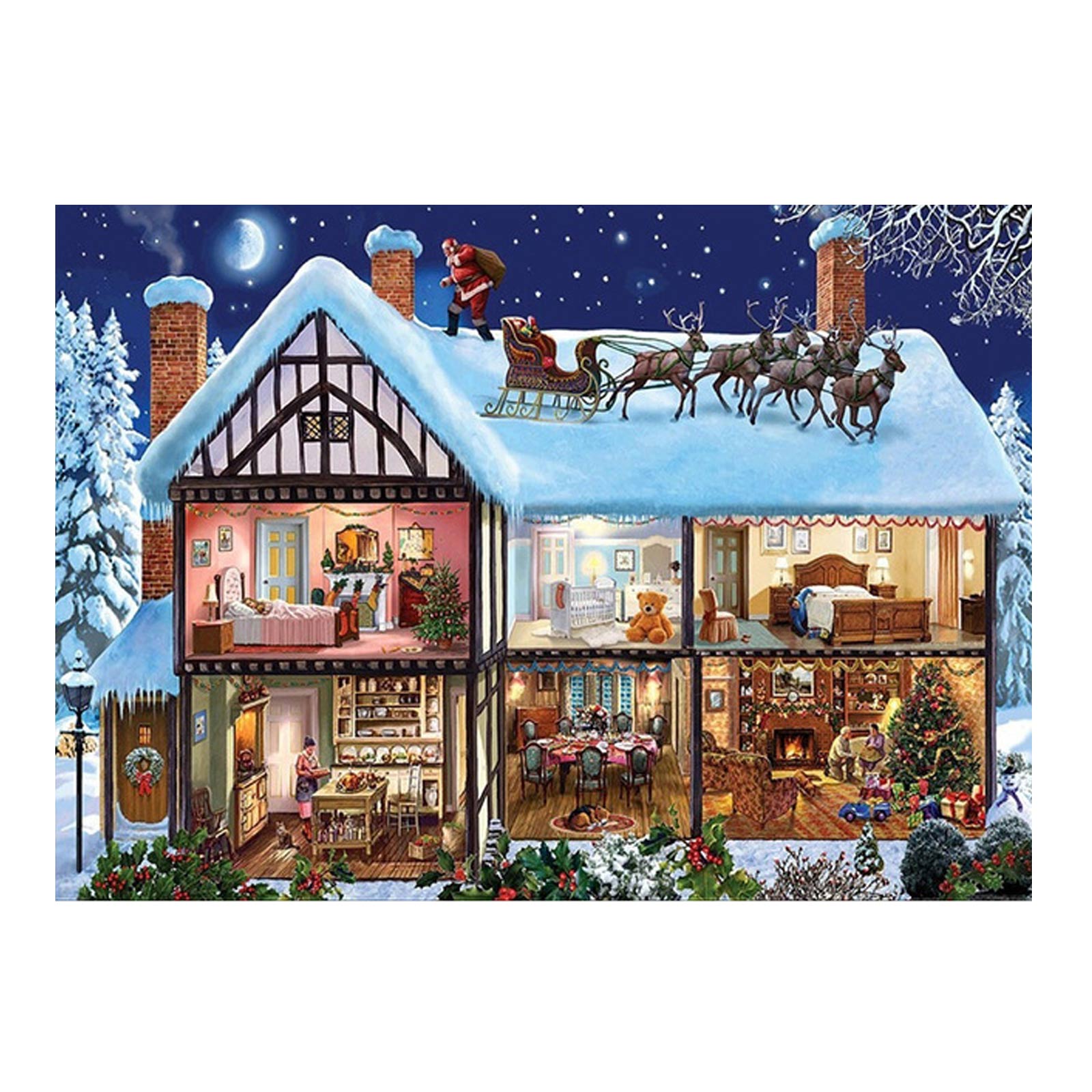 DIY 5D Diamond Painting Kit Christmas Rhinestone Embroidery Painting for Kids Adults Home Office Hotel Decor 12x16in: C