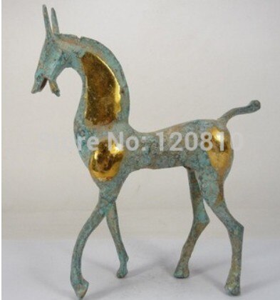 YM 312 collectable china oude handwerk mooie koperen paard standbeeld decoratie