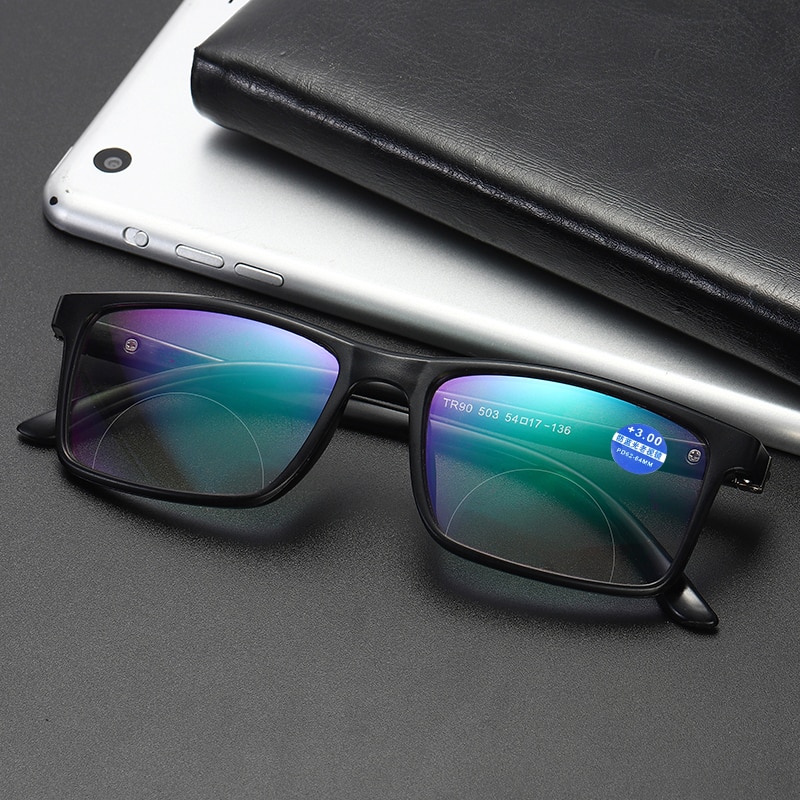 1pc kvinner menn progressive multifokale linser lesebriller anti-blått lys presbyopia briller hyperopia diopter briller