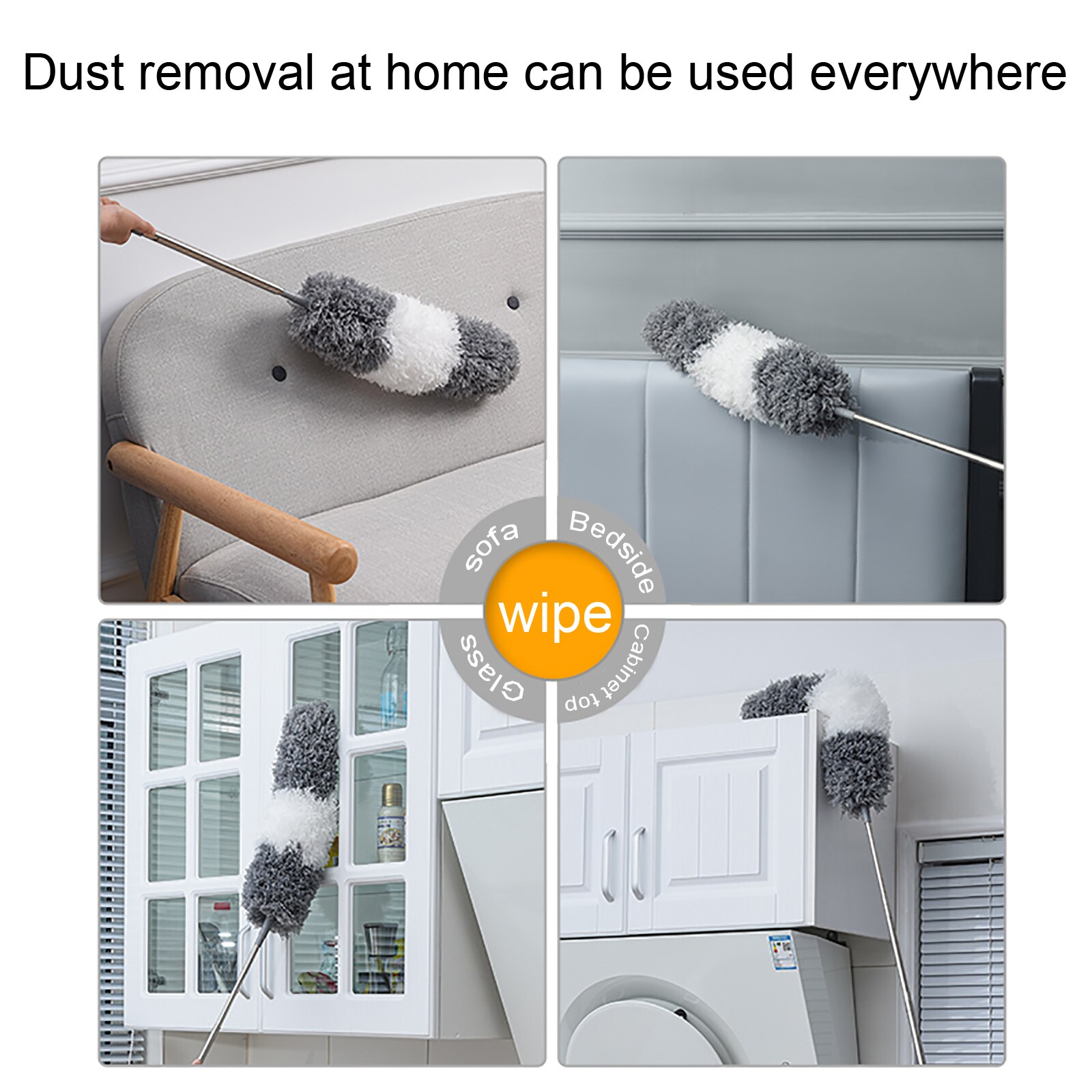 Retractable Super long Duster, Brush for Ceiling Spider Web Dust Removal Scavenging, Household Cleaning Tool