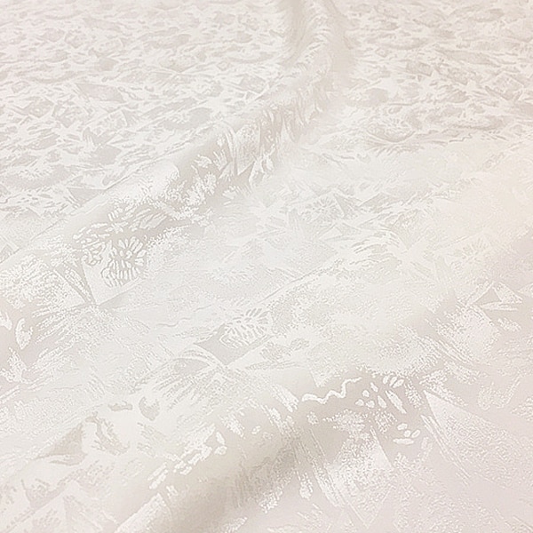 Hvid jacquard ren silke stof 100%  silkestof 16 momme 112cm, sff 191