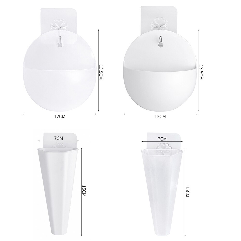 Wall Mounted Vase Hydroponic Wall Hanging Flower Pot Plastic Plant Vases Container Home Office Garden Decoration Wall Vase