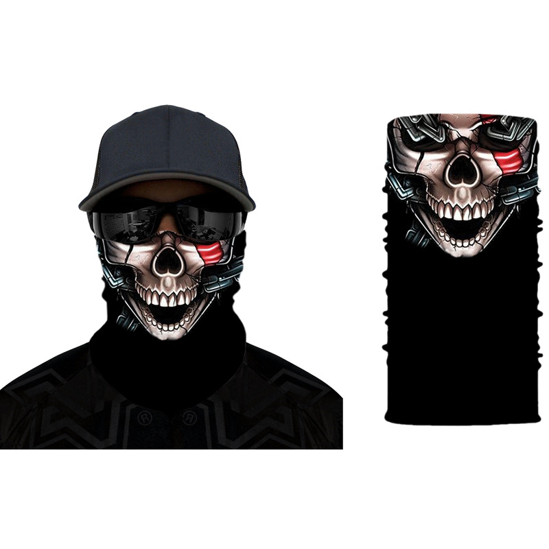 Szalik Komin Washable Reusable Skull Bandana Face Mask Outdoor Sports Skull Scarf Magic Seamless Mask Mouth Face Mask: MZ0114