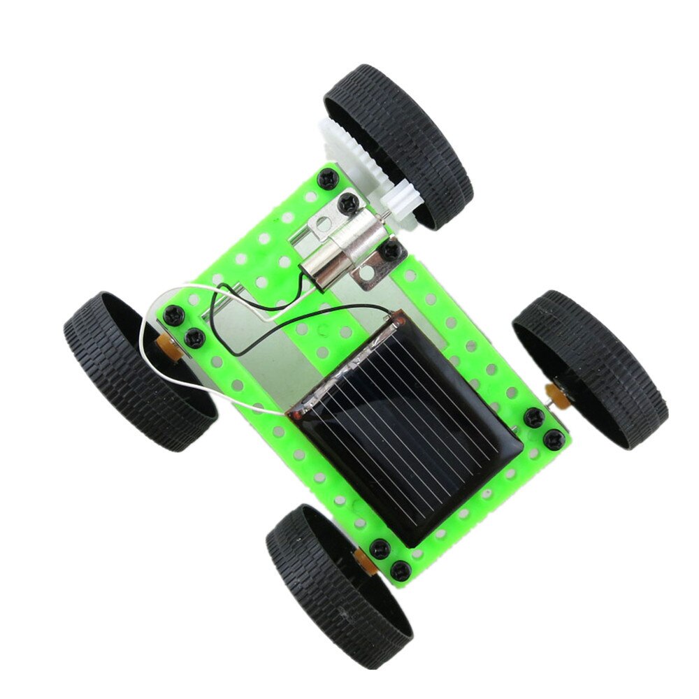 1 Set Mini Zonne-energie Speelgoed Diy Auto Kit Kinderen Educatief Grappig Zonne-energie Puzzel Gadget Hobby Kids Kinderen speelgoed Auto