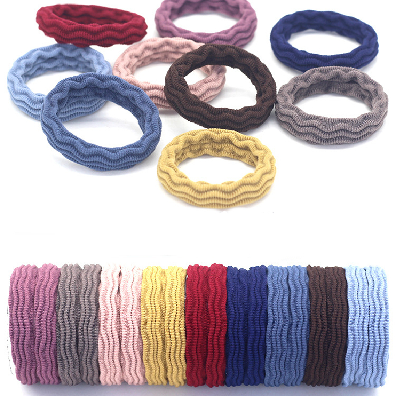 Corde à cheveux à haute élasticité, 20 pièces, motif Jacquard, anneau de cheveux, bandeau pour femmes, accessoires pour cheveux