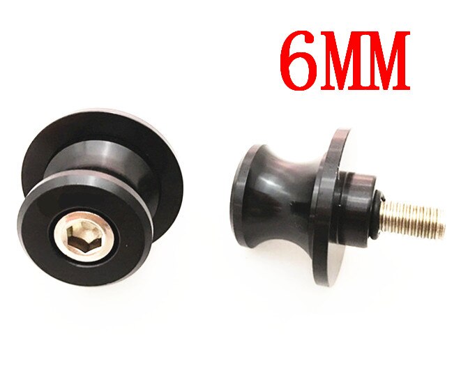 6/ 8/ 10mm Spools Sliders motorcycle Swingarm Spool slider for SUZUKI SFV650 GLADIUS SV650 TL1000S 600 750 KATANA: black-6mm