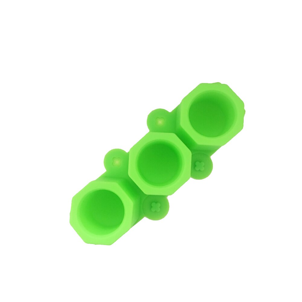 Molde para maceta de hormigón poligonal redondo geométrico de 3 agujeros, moldes de cemento para decoración de velas de aromaterapia de silicona: 03