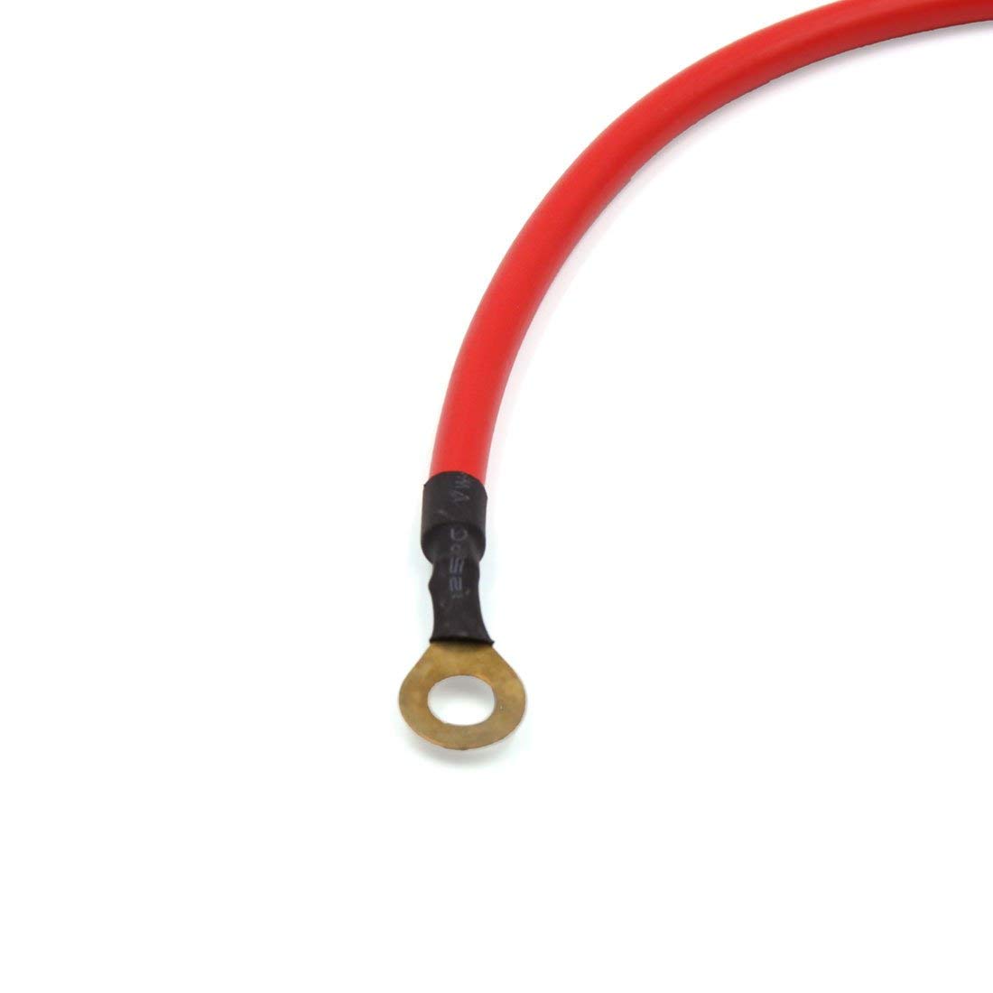 X Autohaux 27cm 42cm 45cm DC 12V 24V Red Car Battery Ground Wire Electric Conduction Stable Voltage Cable Transfer Cable