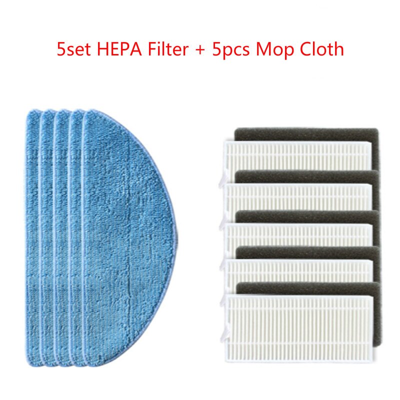 Filtro HEPA para aspiradora, paño de mopa para IKOHS NETBOT S15 SmartGo, repuestos de aspiradora robótica, accesorios: All shows