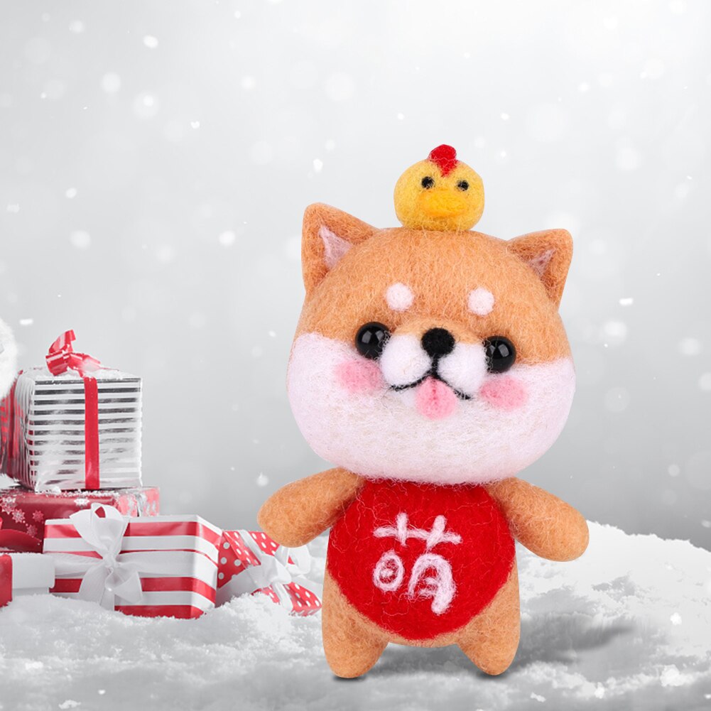 Felt DIY Package Poked Dog Doll Wool Felt Craft DIY Needle Material Kit Non Finished Handmade Toy Felt DIY Craft Suit: Letter