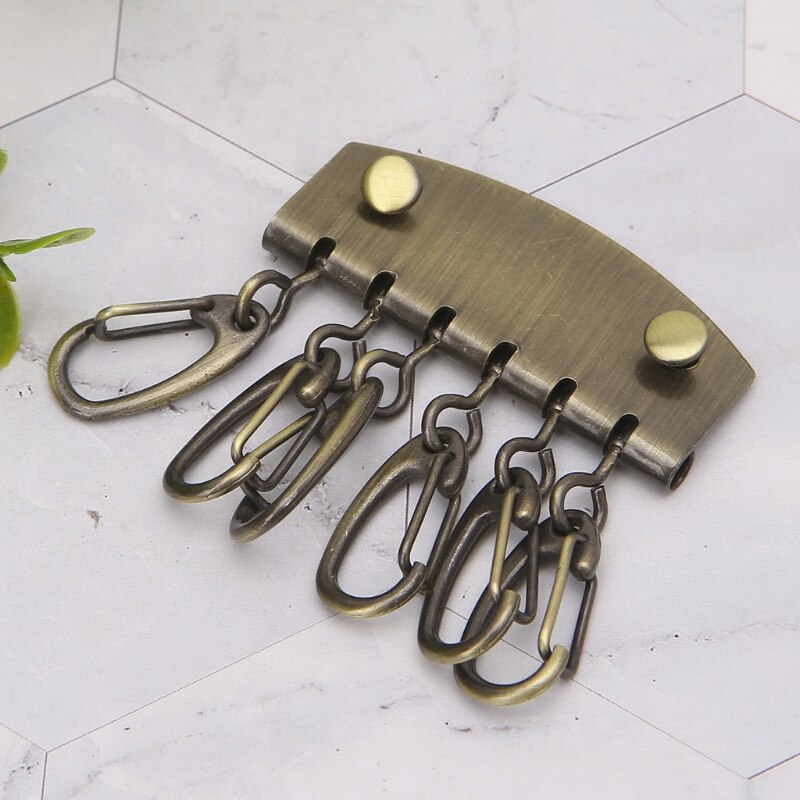 THINKTHENDO DIY Lobster Clasps Clips Bag Key Ring 6 Hook Keychain Purse Wallet Accessories