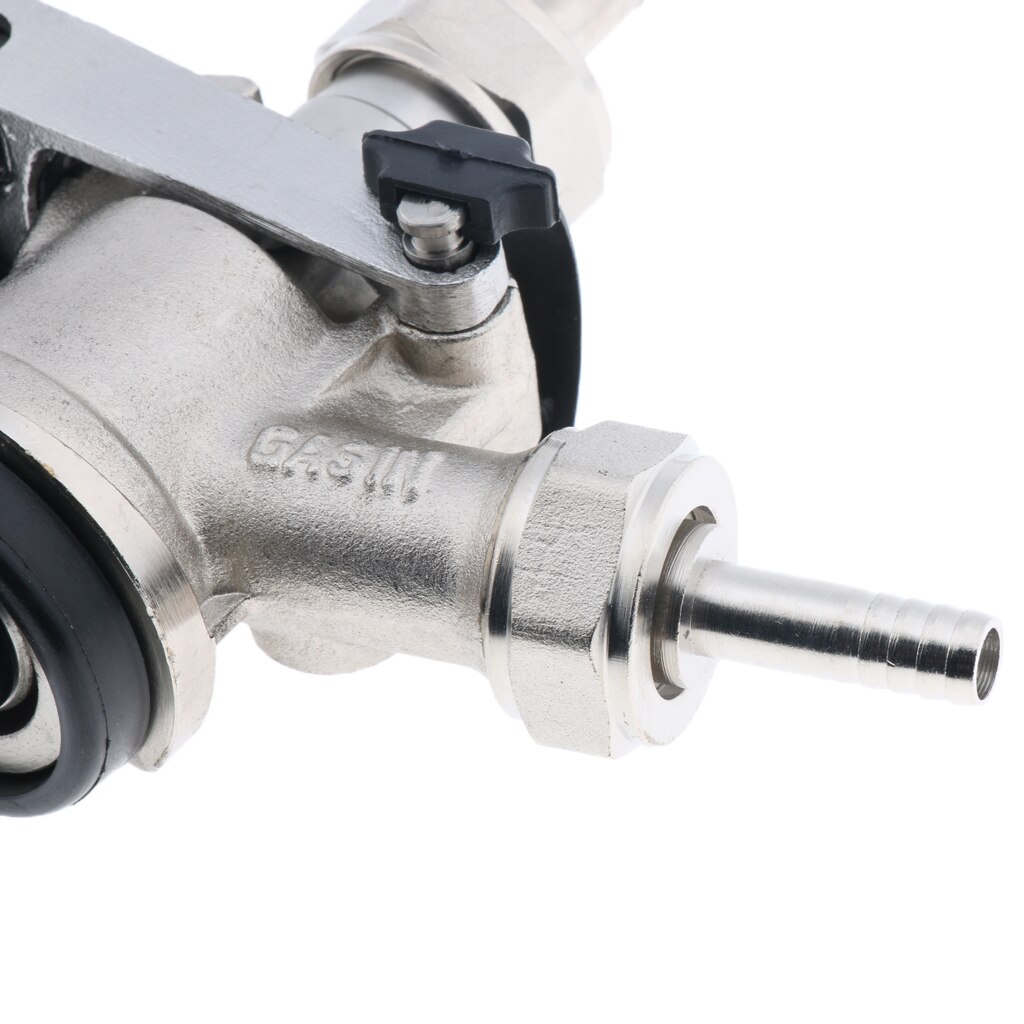 S Style Beer Keg Coupler Bass S Type Beer Tap Coupling Adapter, Brass coupler body, nickel plated