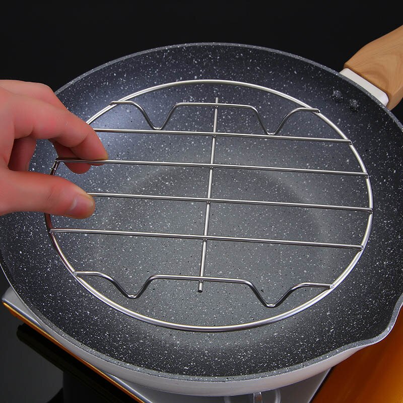 Stainless steel four-leg Pressure Cooker Pot Pan Cooking Rack Food Vegetable Crab Tall Wire Heavy Duty Steaming Rack Cookware