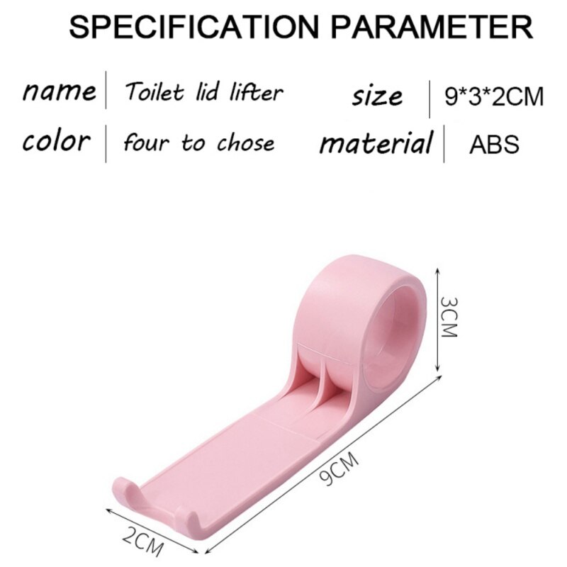 Toilet cover tool Anti-dirty Hand Household Toilet Sticky Handle Artifact Toilet Seat Clamshell ABS Material