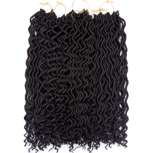 FALEMEI-tresses synthétiques au Crochet, Extensions de cheveux, 18 pouces, 60g, 24 brins/paquet: n ° 4 / 6 Pcs/Lot