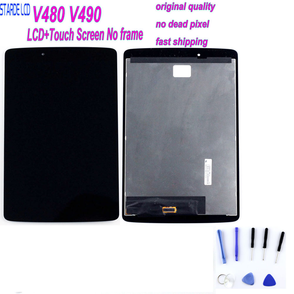 STARDE LCD Screen Replacement for LG G Pad F 8.0 V495 V496 - 8-inch Display Touchscreen Digitizer Assembly with Frame - Tested - Black