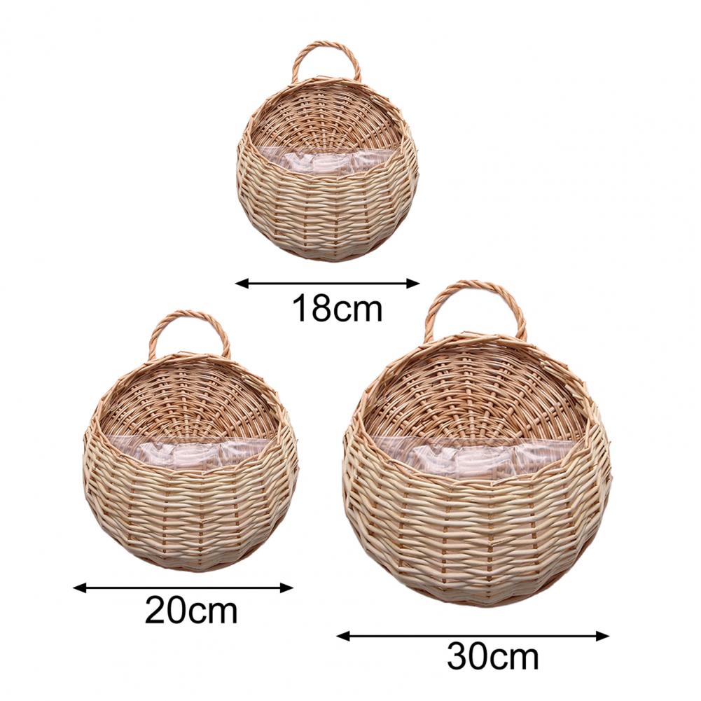 Eye-catching Flower Baskets DIY Woven Practical Wicker Rattan Storage Basket Gardening Supplies
