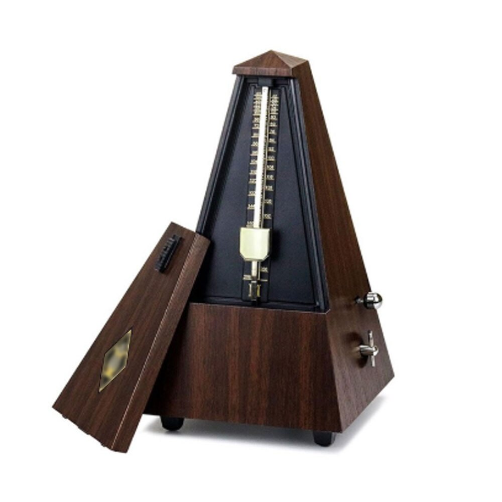 Mechanical Metronome Music Timer For Guitar Bass Piano Violin Seth Musical Instrument: Teak color