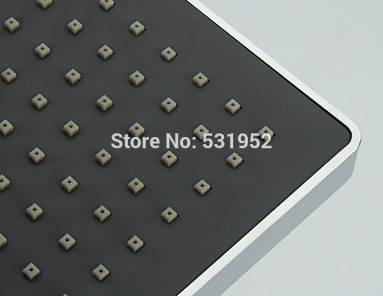 8" Square Showering Shower Head Replacement ABS Plastic Shower Head Rainfall Bathroom Bath Mixer Faucet Tap Chromed Finish