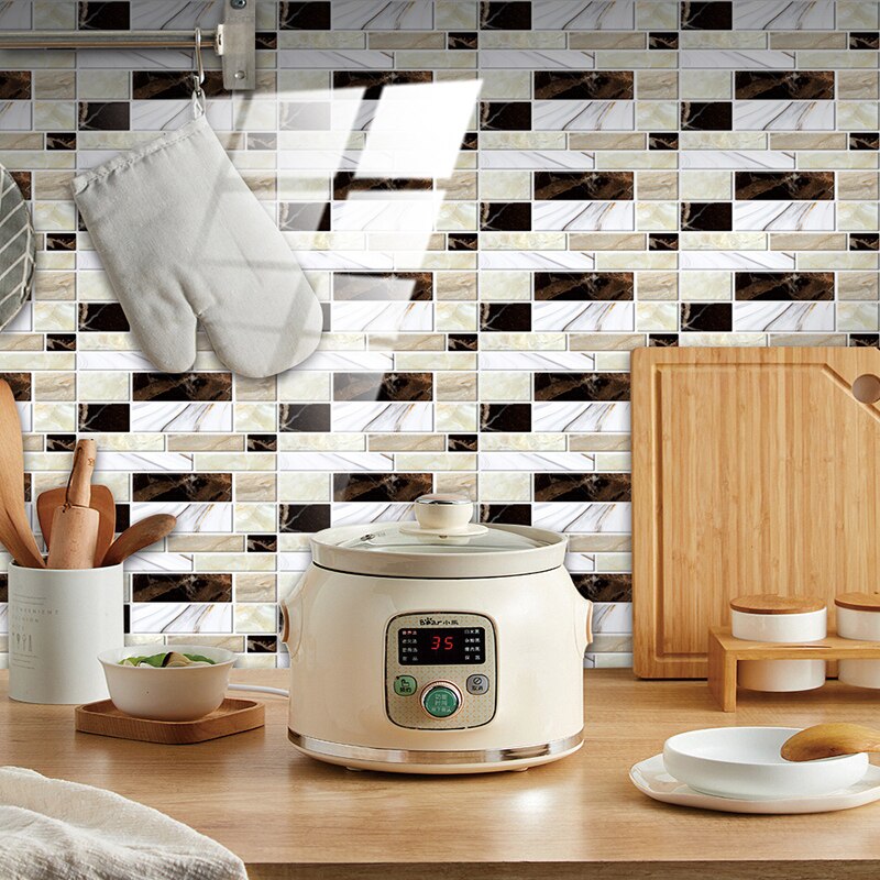 12 Stuks Floor Stickers Zelfklevende Badkamer Keuken Tegel Stickers Decoratieve Waterdichte Antislip Dikke Slijtvaste