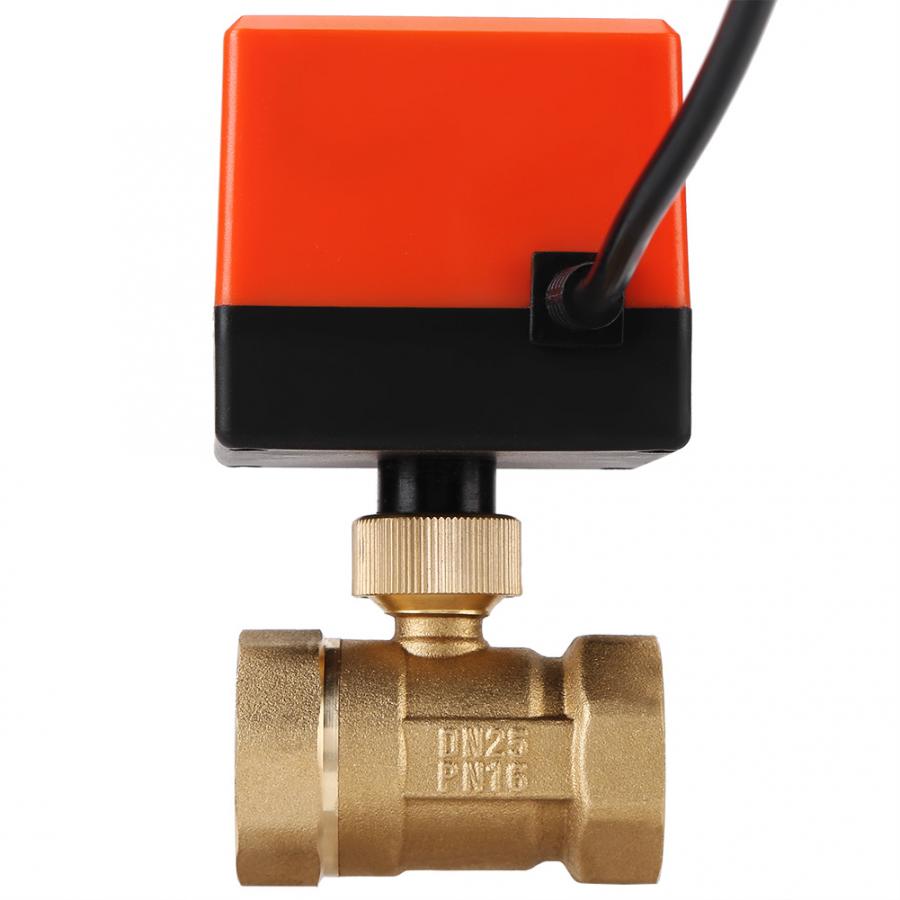 Robinet à bille électrique en laiton 220V DN15 DN25 | 2 voies, 3 fils, vanne d'eau et de gaz, fil 1,6mpa, Rotation de 90 degrés