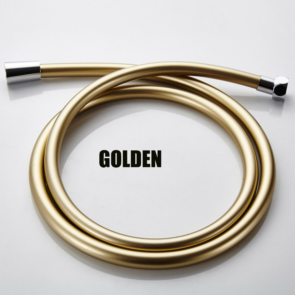 1.5M Pvc Flexibele Doucheslang Bad Douche Set Accessoires Explosieveilige Buizen: GOLDEN