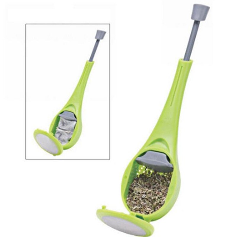 Tea Infuser Built-in plunger Healthy Intense Flavor Reusable Tea bag Plastic Tea&amp;Coffee Strainer Measure Swirl Steep Stir&amp;Press