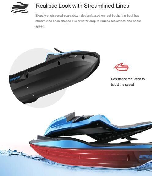 Seeker RC Boat Motorcycle Remote Control Motorboat 1/14 2.4G Water Sports