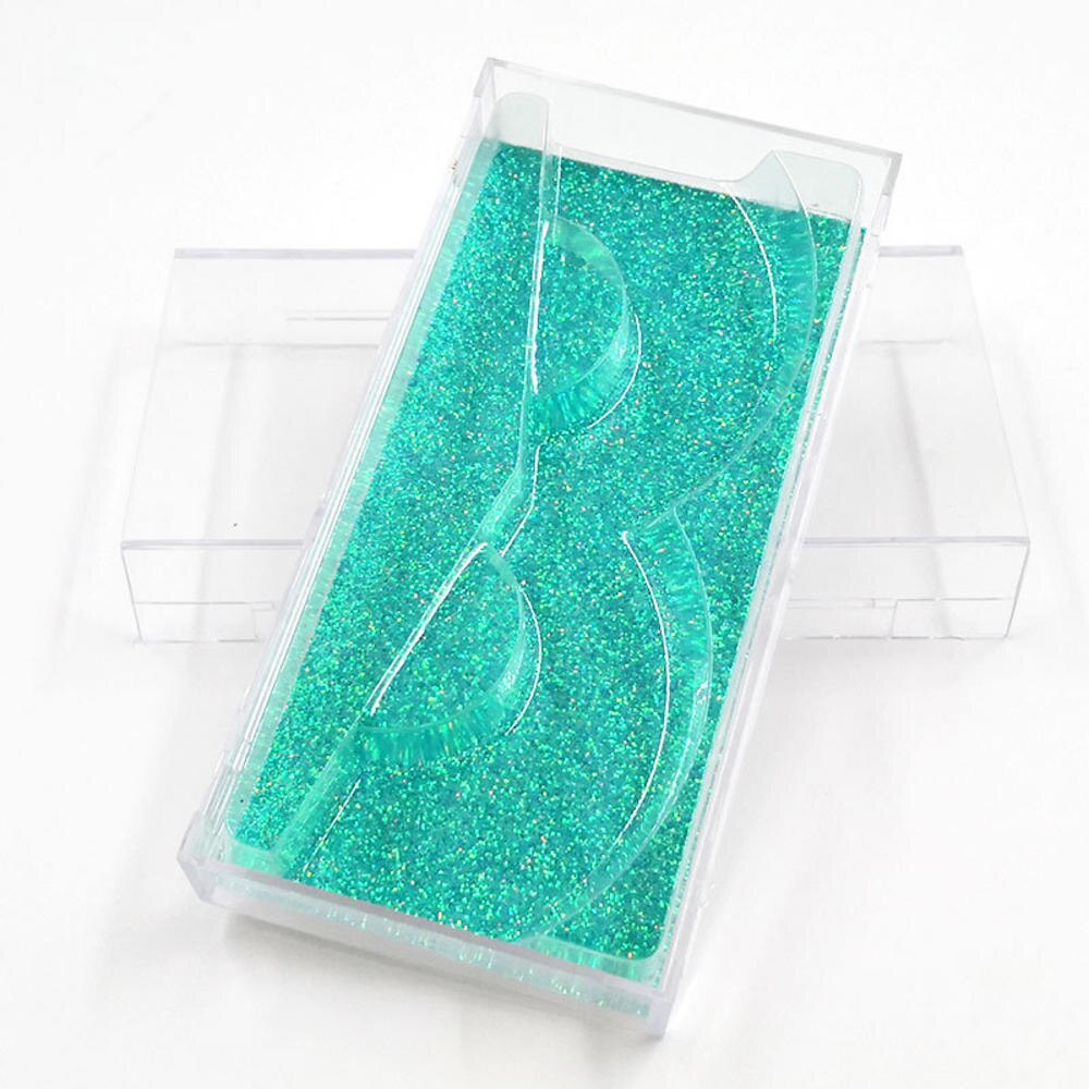 Portable vide étui à cils Transparent acrylique coque en diamant faux cils boîte de rangement en plastique boîte d'emballage de cils avec plateau: I