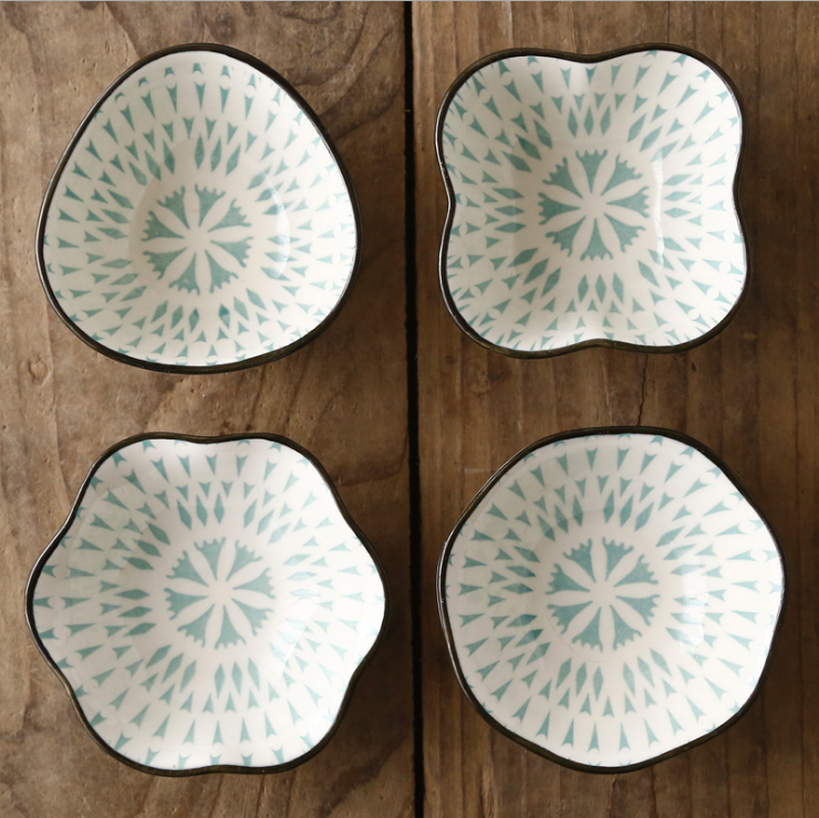 4 piezas de vajilla de cerámica esmaltada para encurtidos caseros, condimentos, platos pequeños para utensilios de cocina: 10