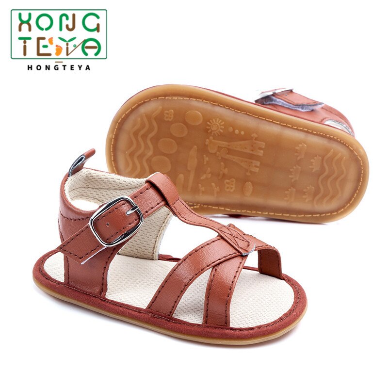 Summer Baby Boys Shoes Soft Toddle Boy Sandals Leather Breathable Hollow Out Baby Slippers Prewalker Sandal Shoes Beach