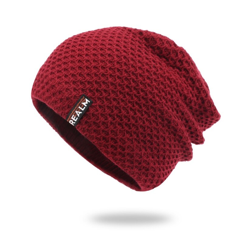 Lässige beanies für damen und herren, skimützen, radmützen, wintermützen, outdoor-sportmützen, warme, fleecegefütterte oversize-strickmützen, totenkopfmützen