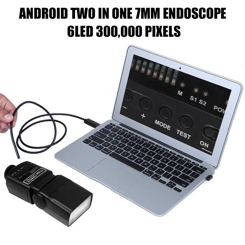 Praktiske håndholdte endoskopcomputere 2 in 1 metalinspektion af kamera kamera endoskop bærbare mobiltelefoner overvågning 7mm