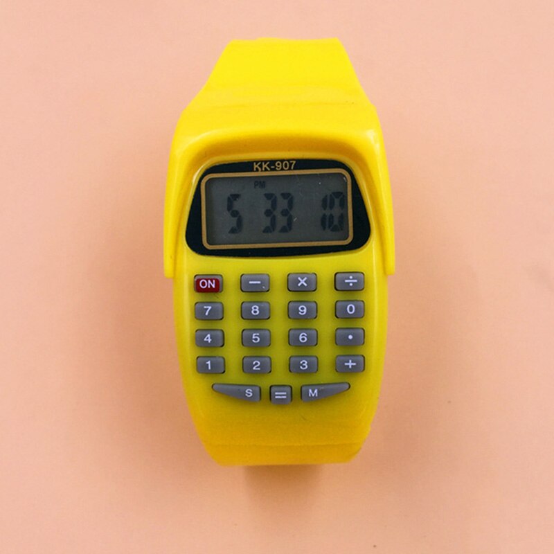 TIke Toker, kinderen Silicon Horloge Jongen Meisje Student Sport Tijd Klok Elektronische Digitale Horloge Relogio Feminino: YELLOW