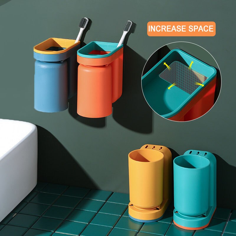 Toothbrush Holder Wall Mounted Convenience Self-Adhesive Toothbrush Holder for Bathroom Convenience Self-Adhesive PRE