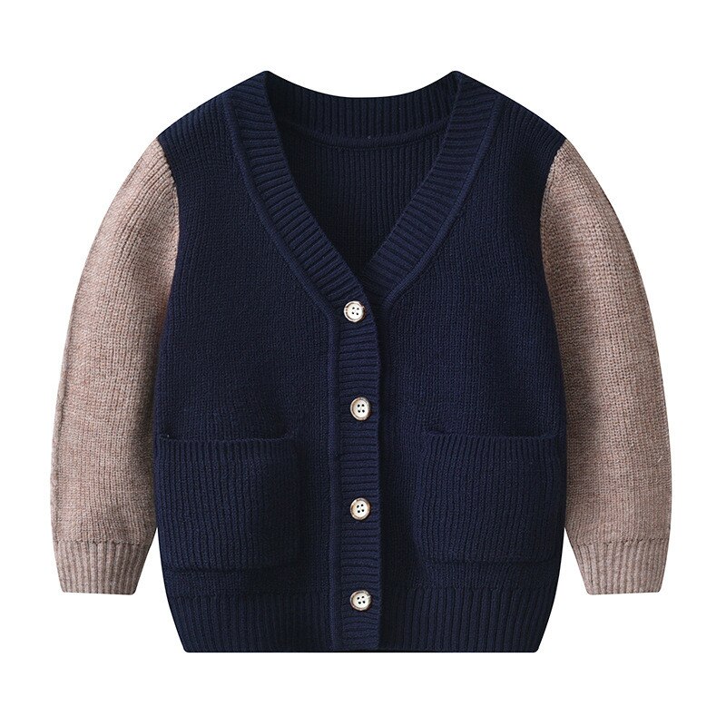 Drenge trøjer baby drenge cardigans striktøj til børn ren bomuldsjakke efterår børn trøjer drenge tøj