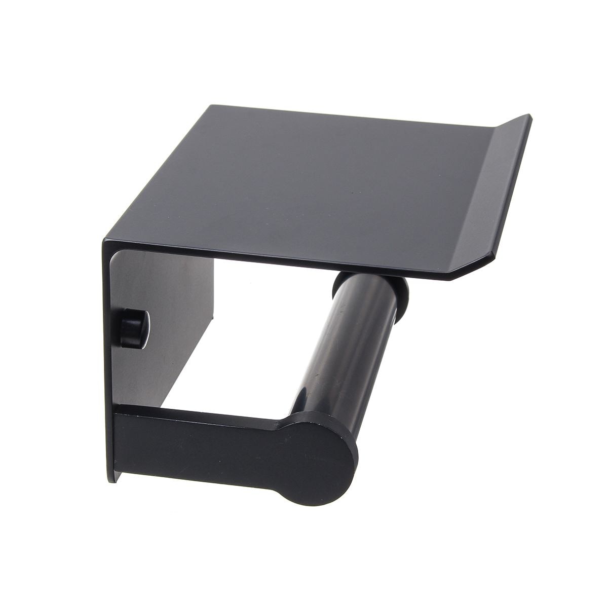 Papier Houders Badkamer Accessoires Wc WC Papier Houder Mobiele Telefoon Rolhouder met Plank Handdoekenrek Zwarte