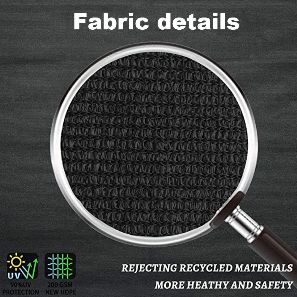 9x20m Multi-purpose Black Sunshade Net Garden Swimming Pool Breathable Parasol Mesh Fence Outdoor Party Leisure Essential Set